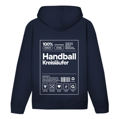 Handball Kreisläufer Hoodie personalisiert in Navy