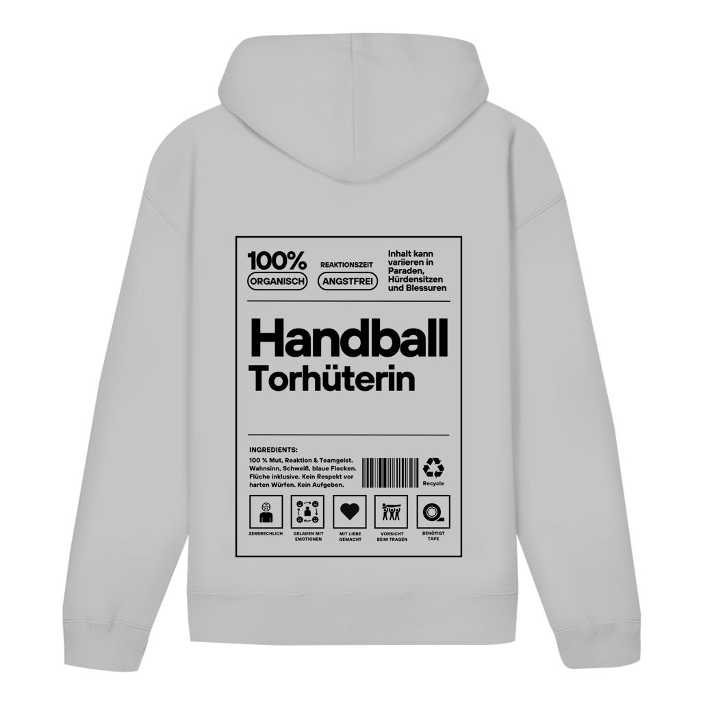 Handball Torhüterin Hoodie personalisiert in Grau