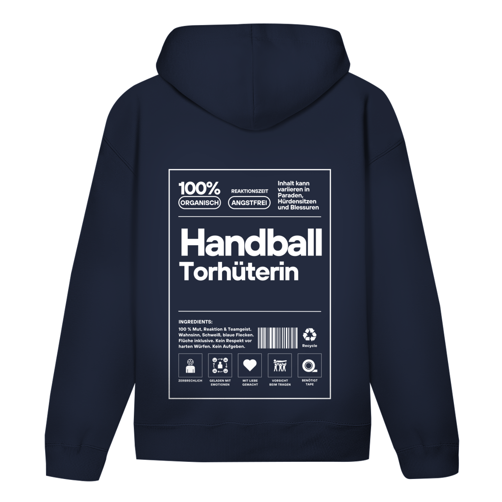 Handball Torhüterin Hoodie personalisiert in Navy