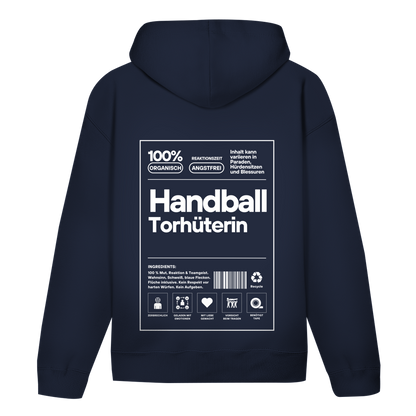 Handball Torhüterin Hoodie personalisiert in Navy