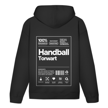 Handball Torwart Hoodie personalisiert in Schwarz