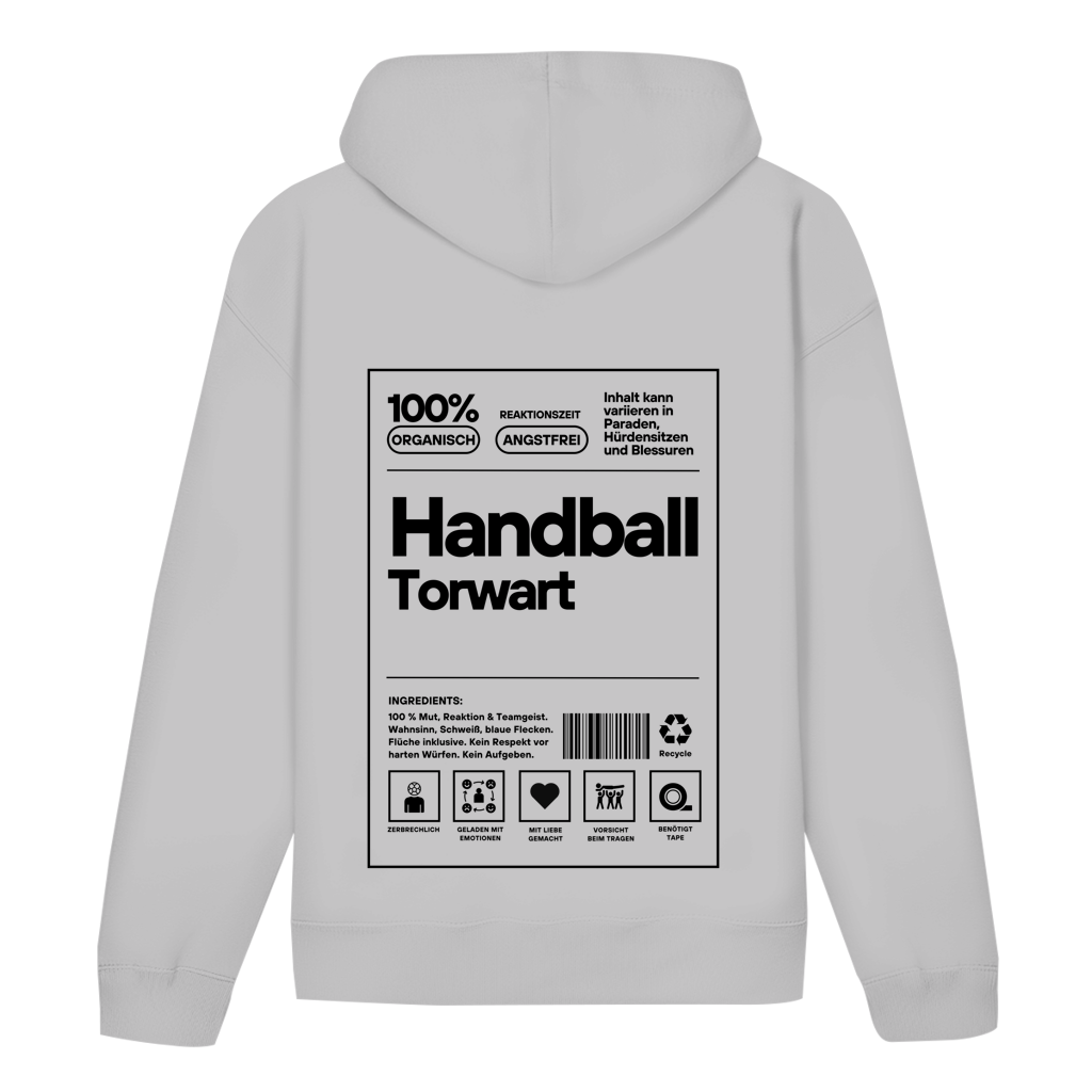 Handball Torwart Hoodie personalisiert in Grau
