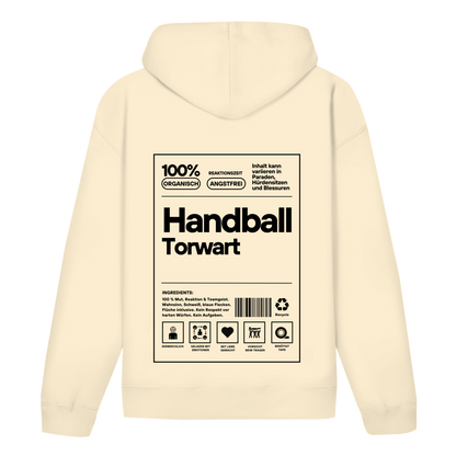 Handball Torwart Hoodie personalisiert in Natural Raw