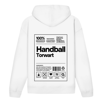 Handball Torwart Hoodie personalisiert in Weiß