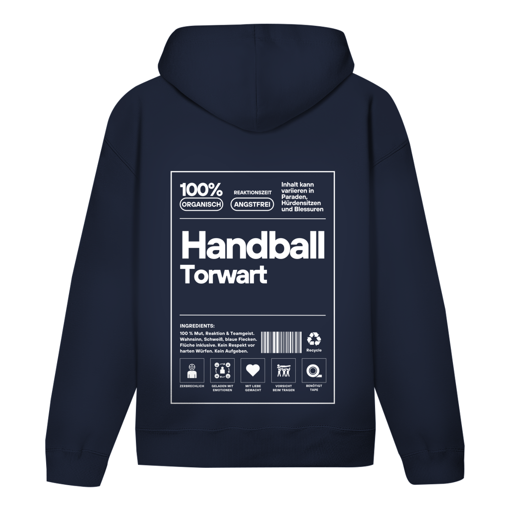 Handball Torwart Hoodie personalisiert in Navy