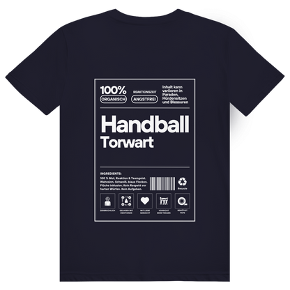 Handball Torwart T-Shirt personalisiert in Navy