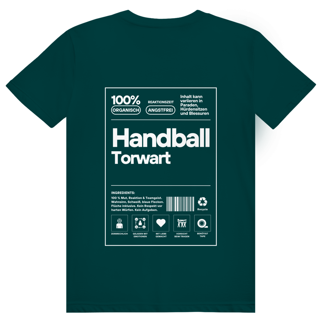 Handball Torwart T-Shirt personalisiert in Dunkelgrün