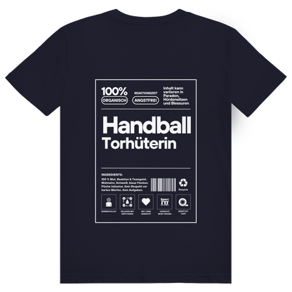 Handball Torhüterin T-Shirt personalisiert in Navy