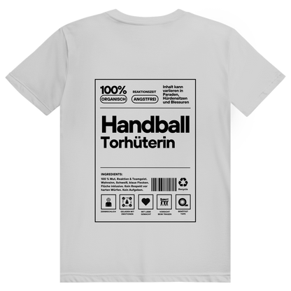 Handball Torhüterin T-Shirt personalisiert in Grau