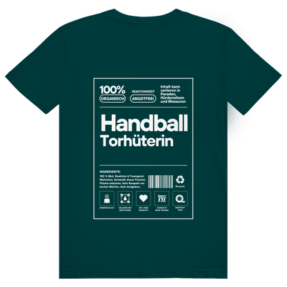 Handball Torhüterin T-Shirt personalisiert in Dunkelgrün