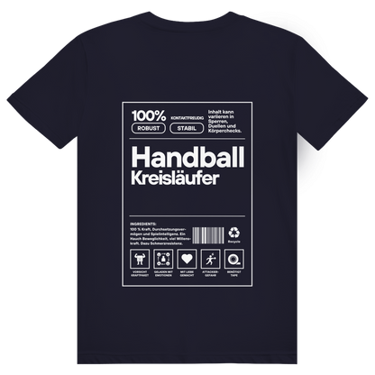 Handball Kreisläufer T-Shirt personalisiert in Navy