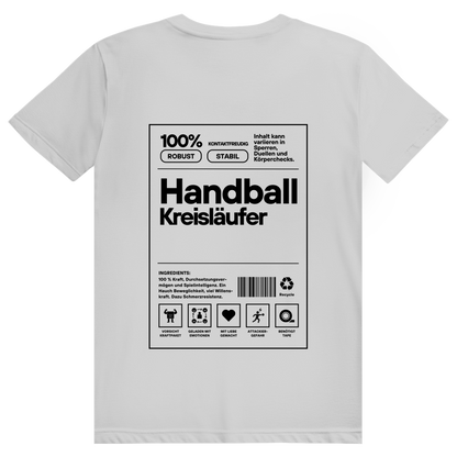 Handball Kreisläufer T-Shirt personalisiert in Grau
