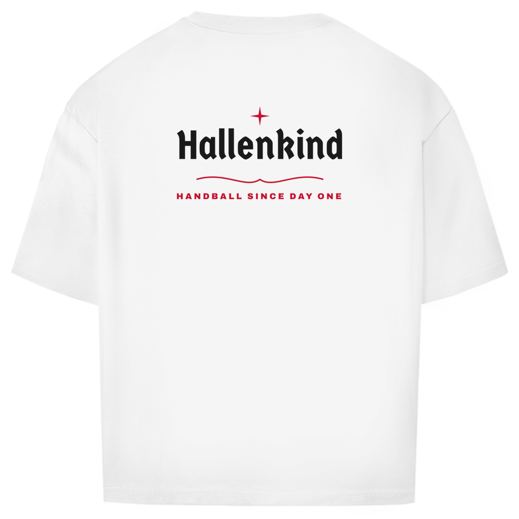 Handball Hallenkind – Oversized Shirt in Weiß – Rücken