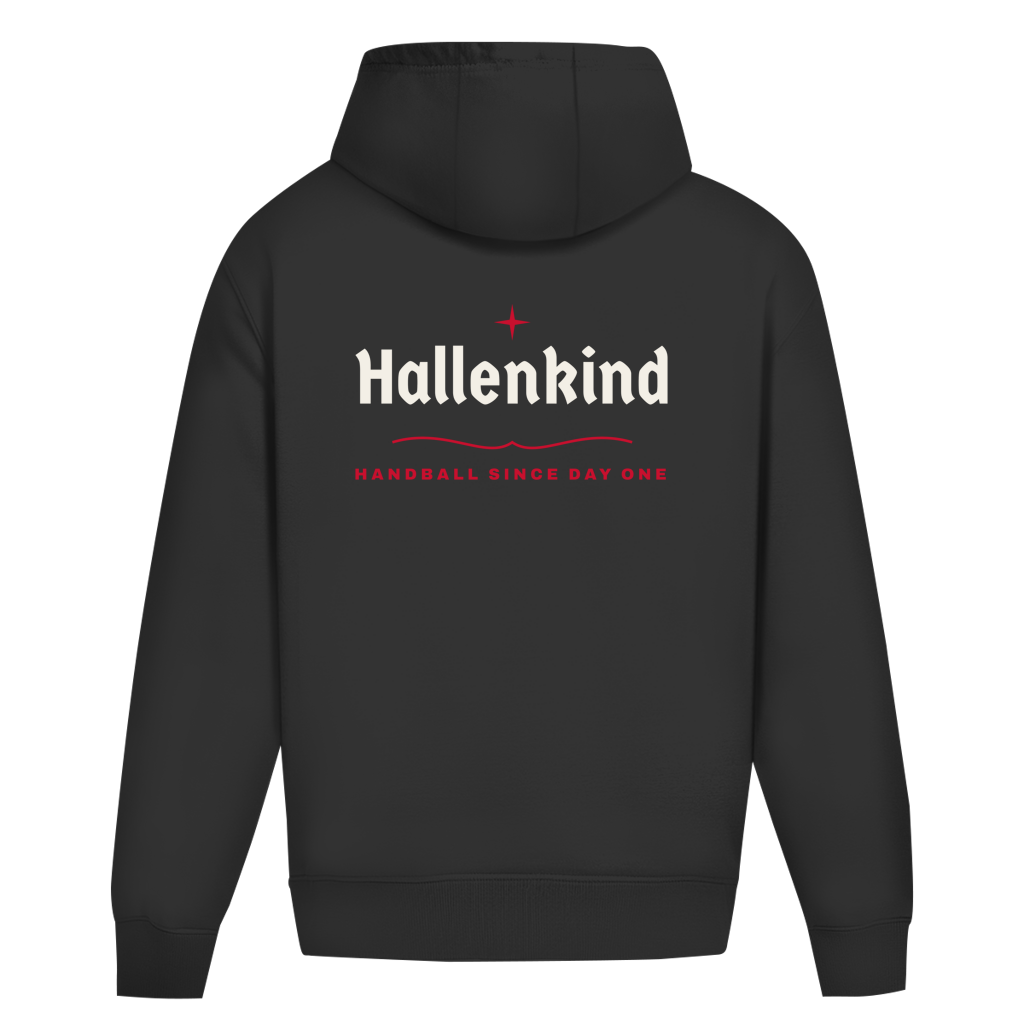 Handball Hallenkind – Oversized Hoodie in Schwarz – Rücken