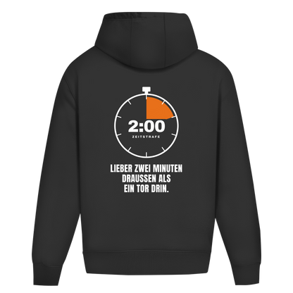 Handball Zeitstrafe – Stoppuhr – Oversized Hoodie in Schwarz – Rücken