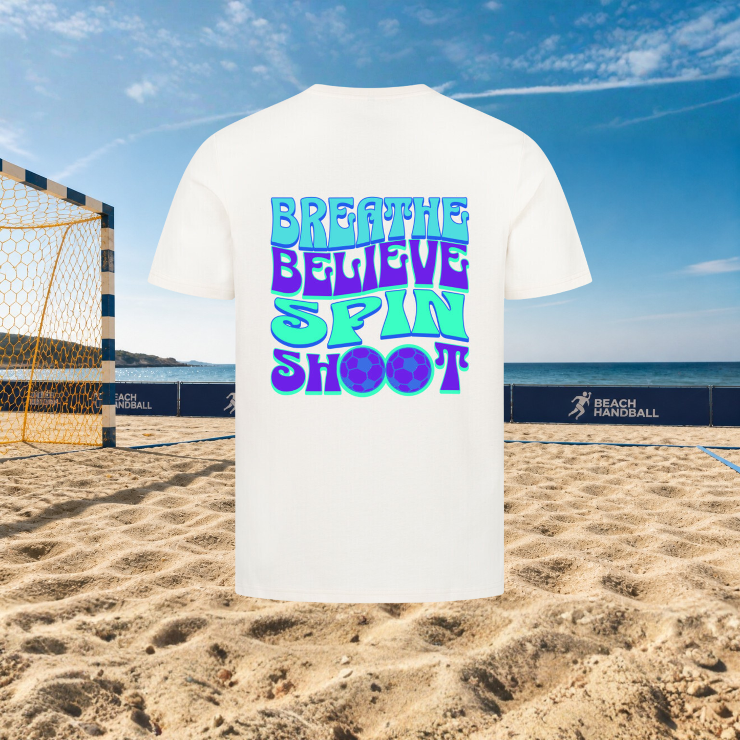 Unisex T-Shirt - Breathe. Believe. Spin. Shoot.