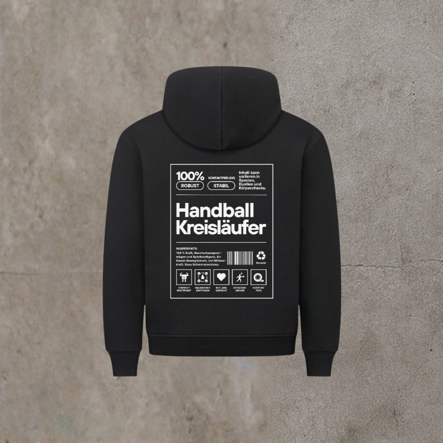 Unisex Hoodie - Label Handball Kreisläufer