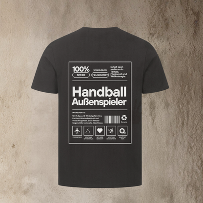 Unisex T-Shirt - Label Handball Außenspieler