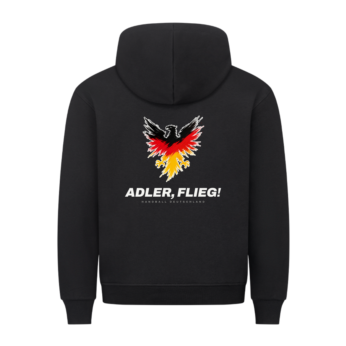Handball Adler flieg – Hoodie in Schwarz