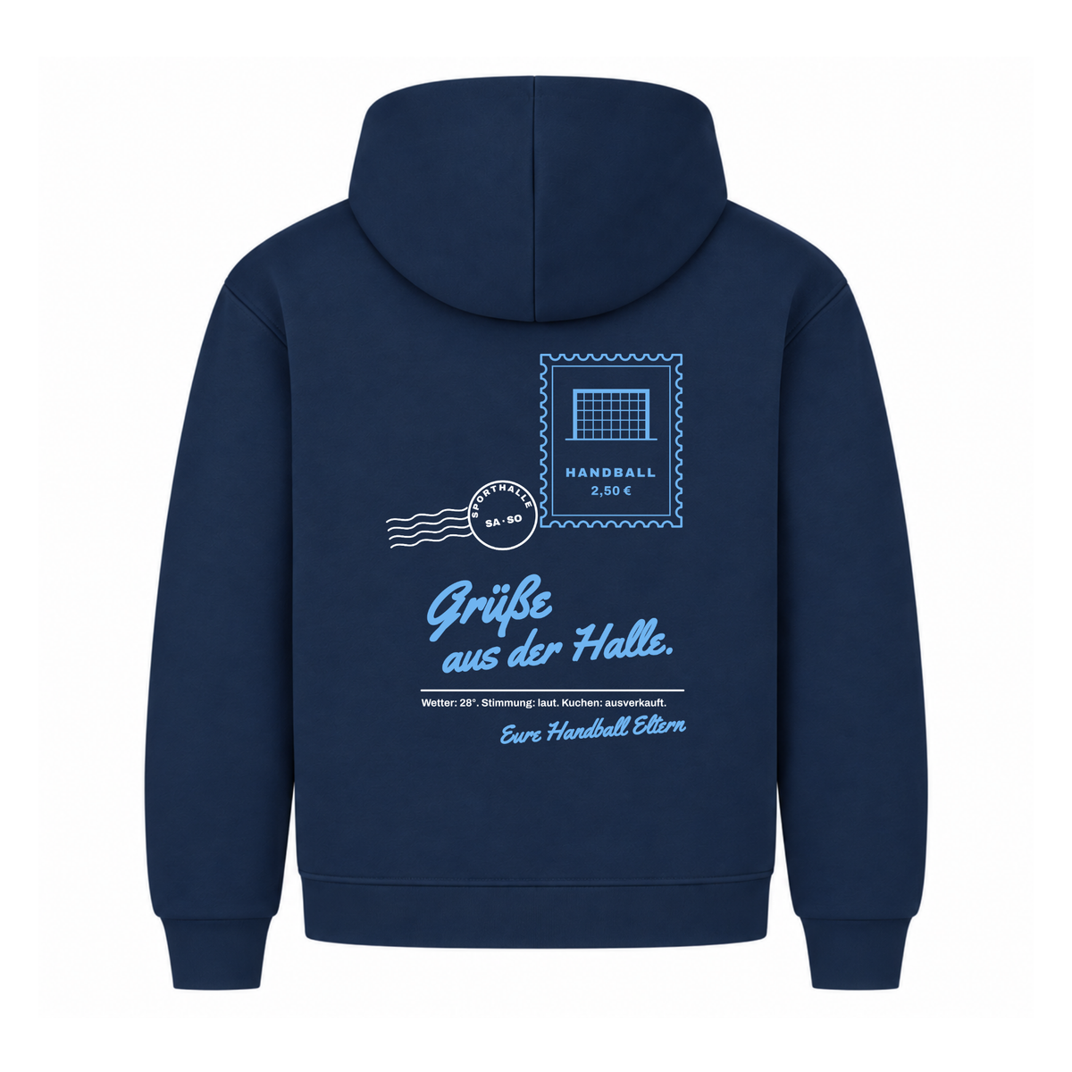 Handball Eltern – Grüße aus der Halle – Hoodie in Navy