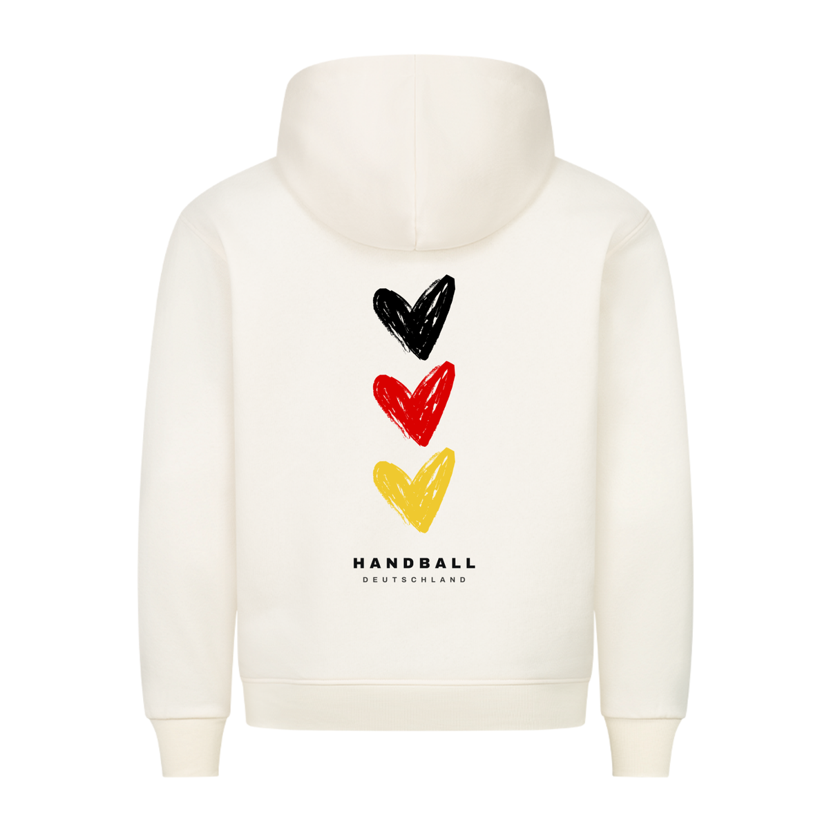 Handball Deutschland Herzen – Hoodie in Natural Raw