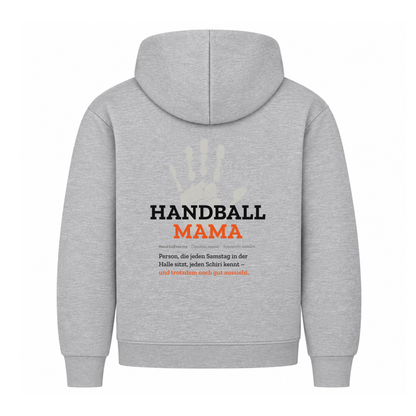 Handball Mama – Handabdruck – Hoodie in Grau