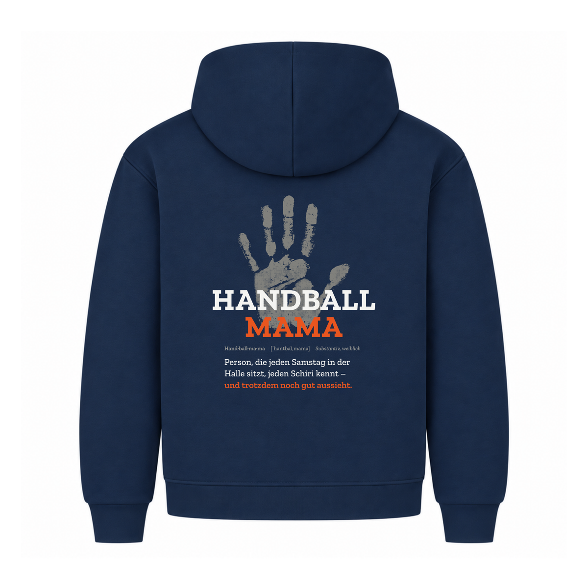 Handball Mama – Handabdruck – Hoodie in Navy