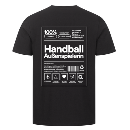 Handball Außenspielerin T-Shirt in Schwarz