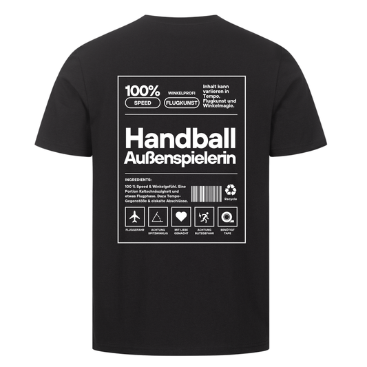Handball Außenspielerin T-Shirt in Schwarz