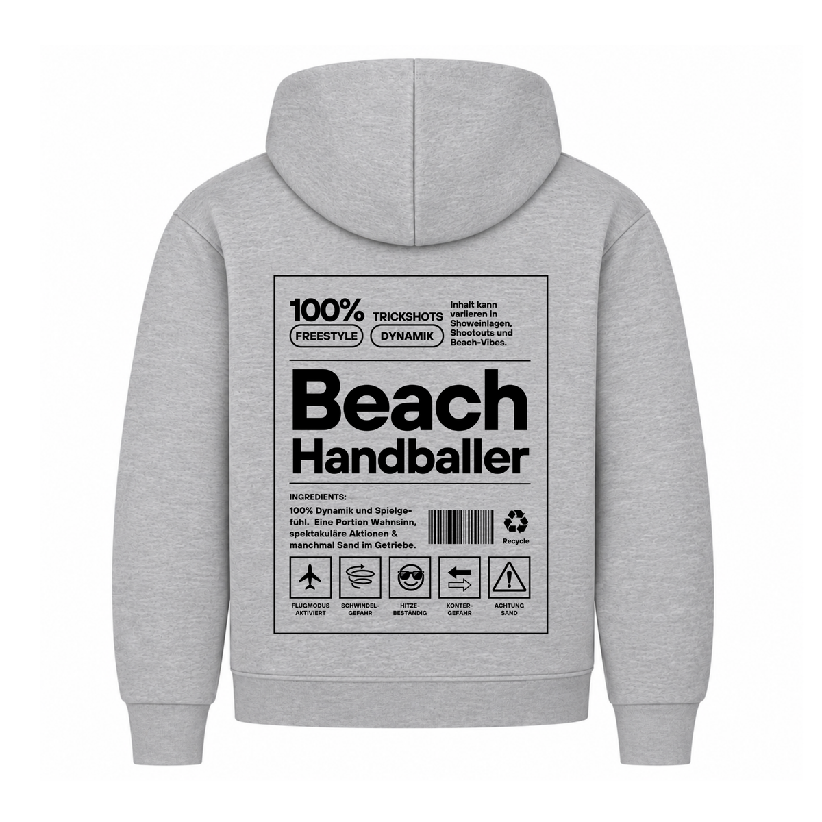 Beach-Handballer Hoodie in Grau