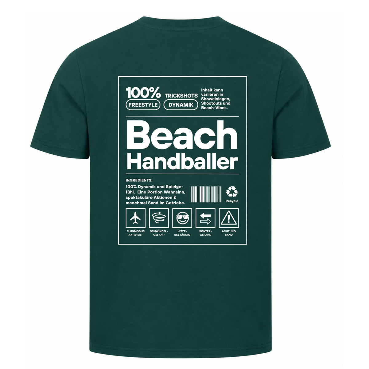 Handball Beach-Handballer T-Shirt in Dunkelgrün