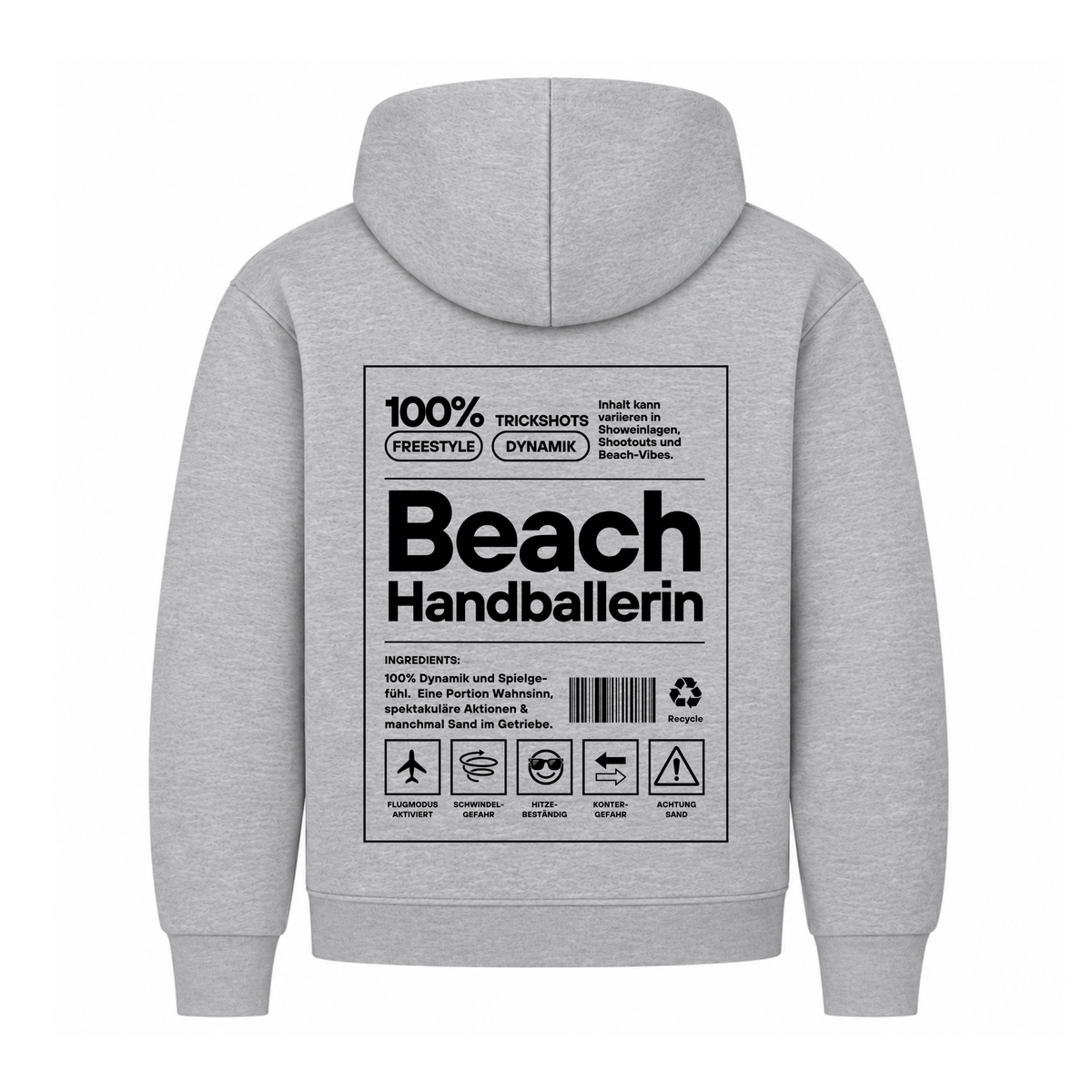 Beach-Handballerin Hoodie in Grau