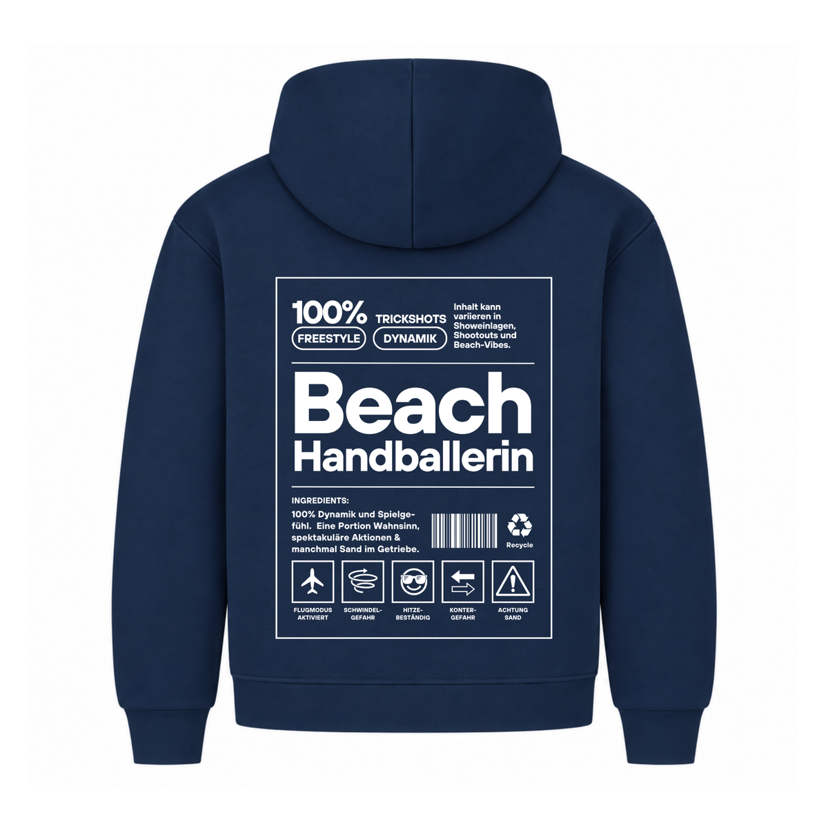 Beach-Handballerin Hoodie in Navy