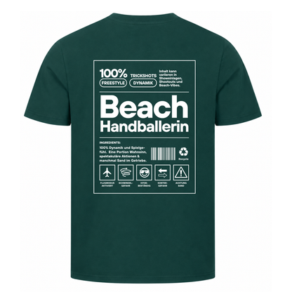 Handball Beach-Handballerin T-Shirt in Dunkelgrün