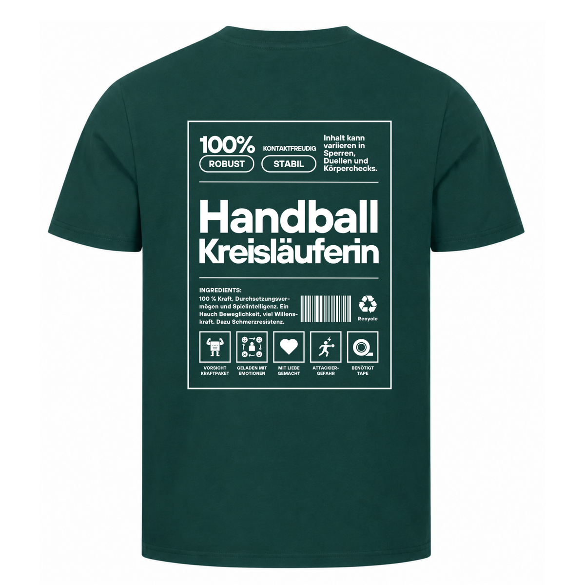 Handball Kreisläuferin T-Shirt in Dunkelgrün