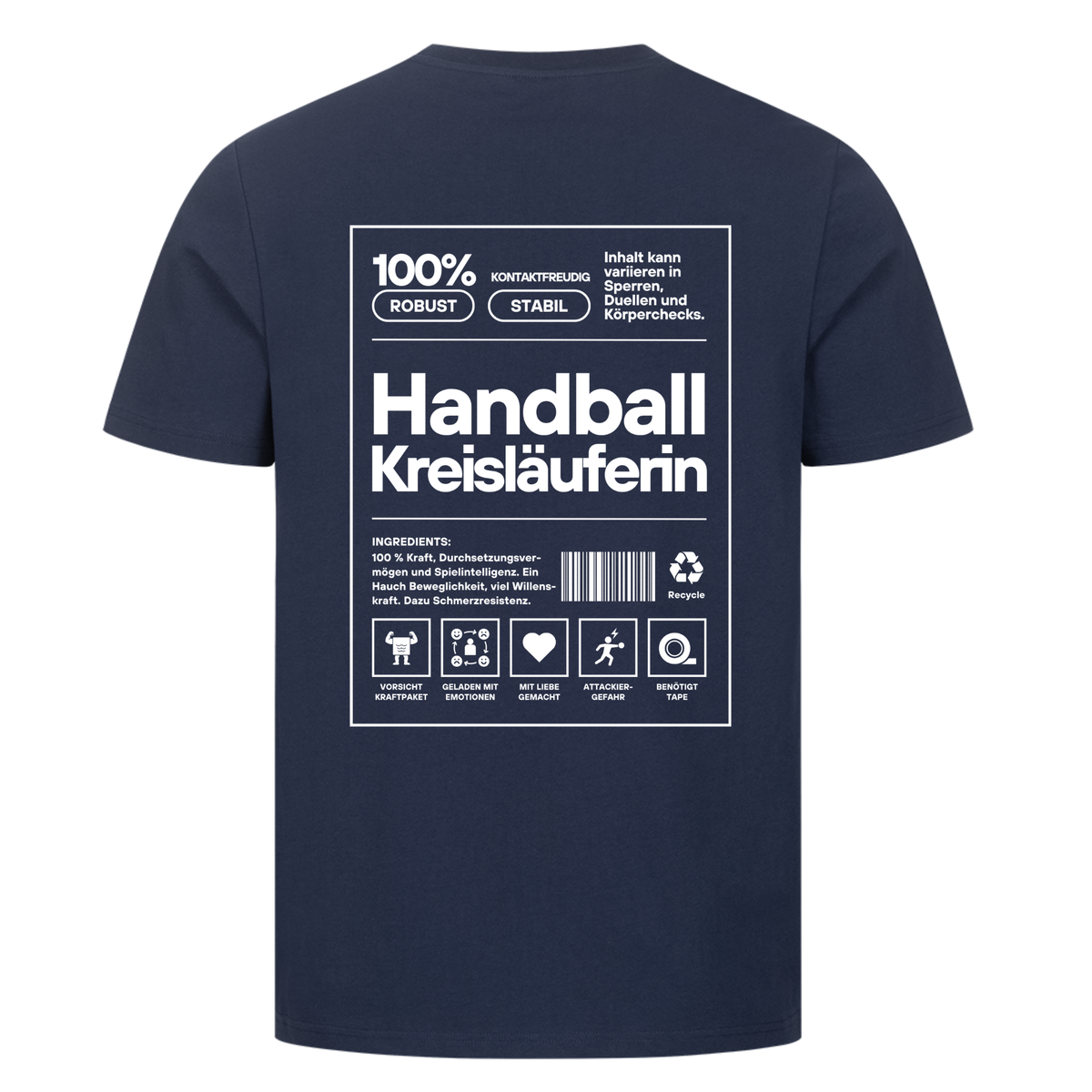 Handball Kreisläuferin T-Shirt in French Navy