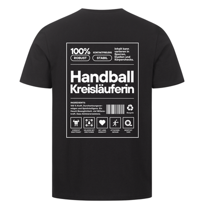 Handball Kreisläuferin T-Shirt in Schwarz