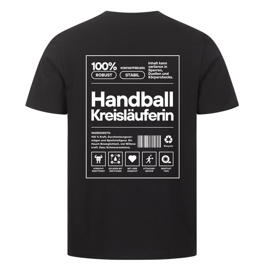 Handball Kreisläuferin T-Shirt in Schwarz