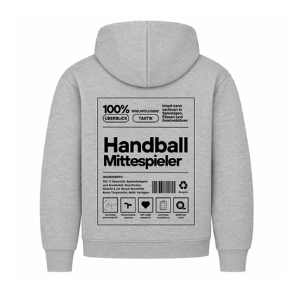Handball Mittespieler Hoodie in Grau