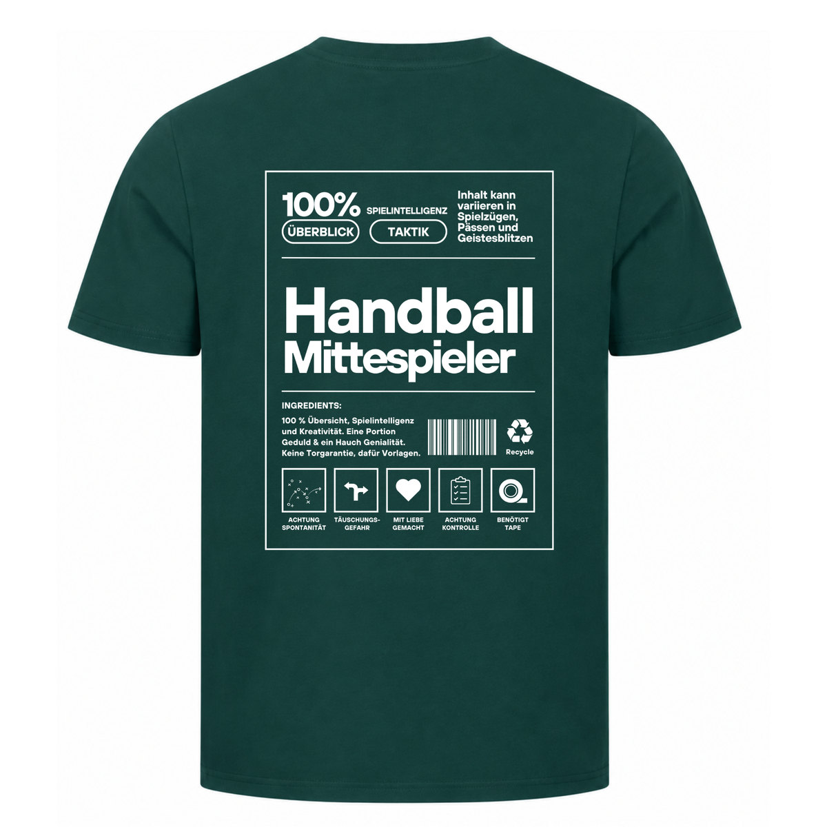 Handball Mittespieler T-Shirt in Dunkelgrün