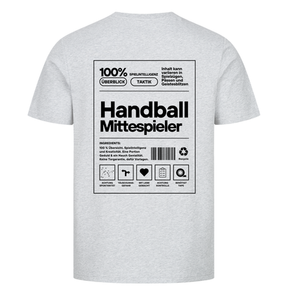 Handball Mittespieler T-Shirt in Heather Grey