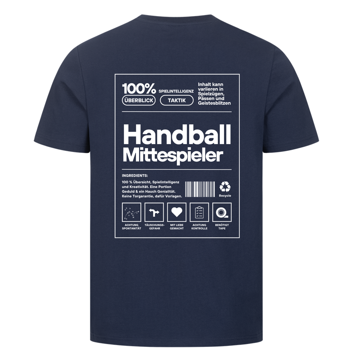 Handball Mittespieler T-Shirt in French Navy