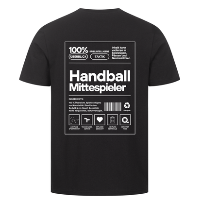 Handball Mittespieler T-Shirt in Schwarz