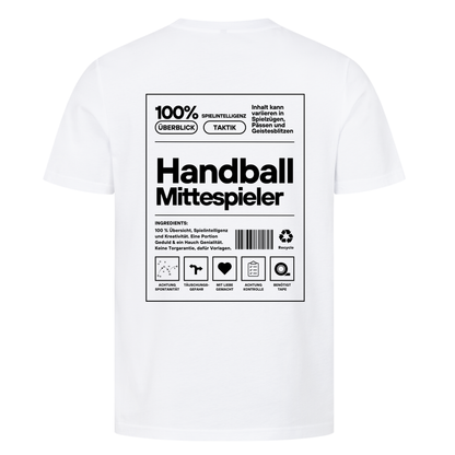 Handball Mittespieler T-Shirt in Weiß