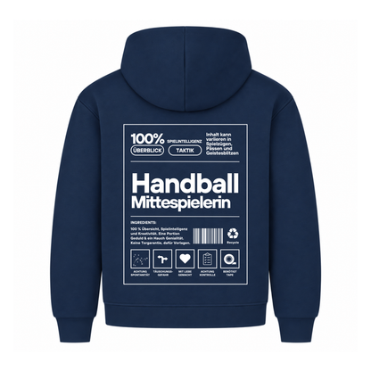 Handball Mittespielerin Hoodie in Navy