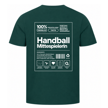 Handball Mittespielerin T-Shirt in Dunkelgrün