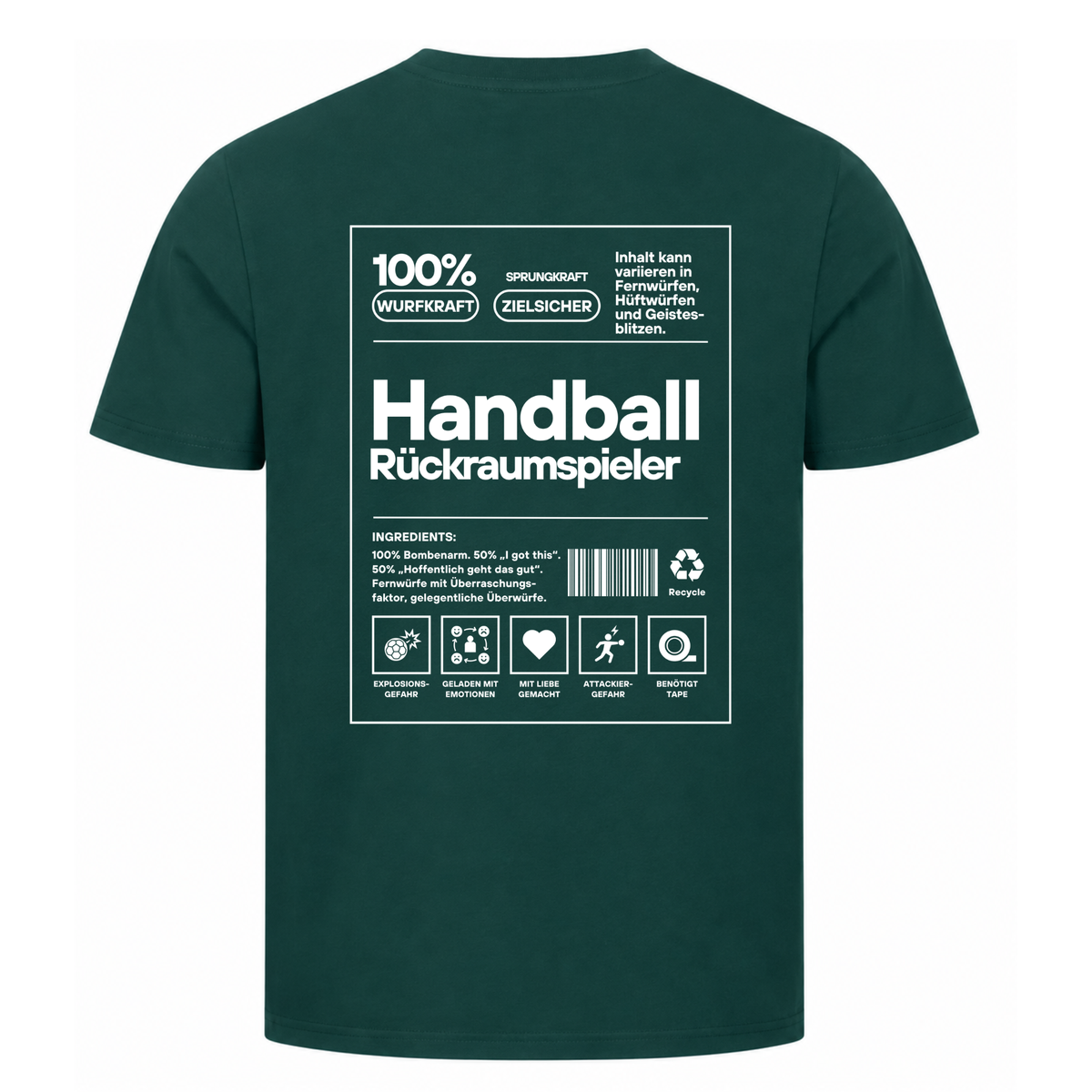 Handball Rückraumspieler T-Shirt in Dunkelgrün