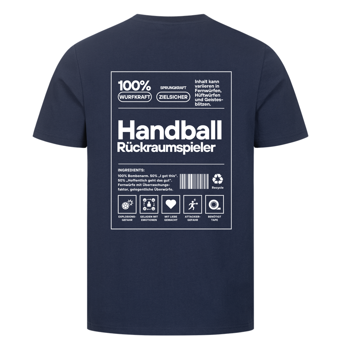 Handball Rückraumspieler T-Shirt in French Navy