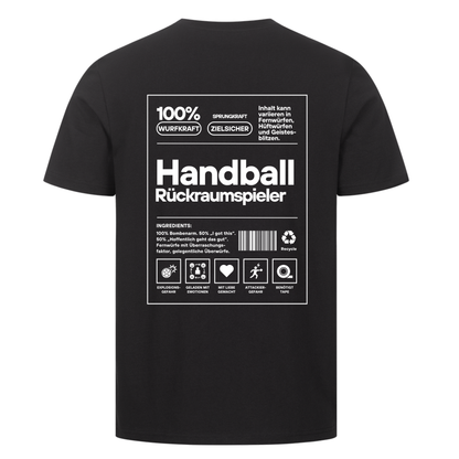 Handball Rückraumspieler T-Shirt in Schwarz