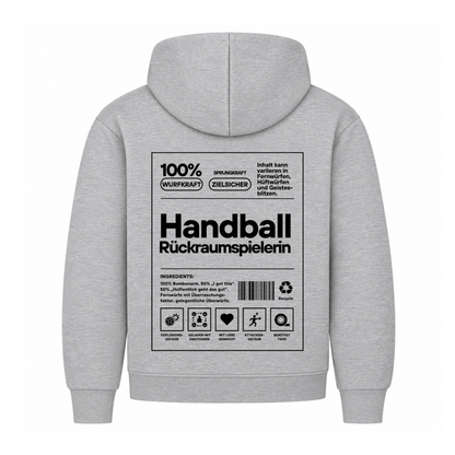 Handball Rückraumspielerin Hoodie in Grau